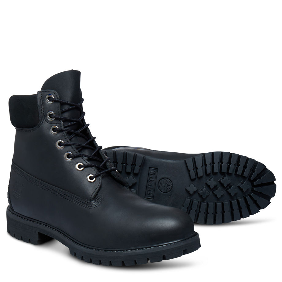 mens timberland black 6 premium boots
